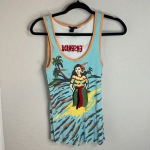 Lucky Brand Embroidered Detail Tank Top Size Large